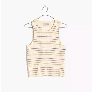 Madewell Texture & Thread Rainbow Stripe Tank Top